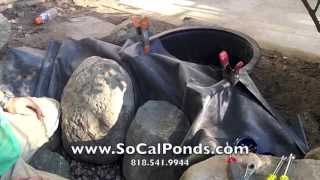 How to connect a Helix Pond Skimmer to a pond liner [upl. by Ynatil]