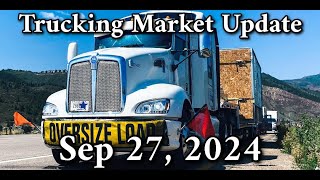 Trucking Market Update 92724 with DAT Load Board [upl. by Nrubua592]