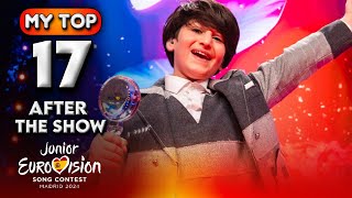 Junior Eurovision 2024  My Top 17 After The Show [upl. by Siloa]