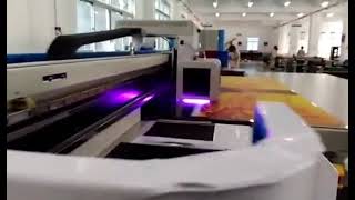 Hybrid uv printer Glass with flat bed [upl. by Anem]