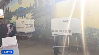 Elecciones2024 Gobernador Alfredo Ramírez Bedolla emite su voto en Atapaneo [upl. by Anaer]