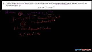 Construction of a differential equation from its general solution [upl. by Drahser]