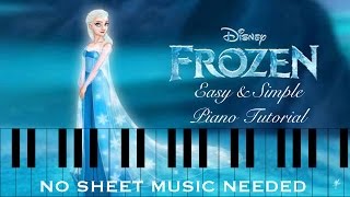 LET IT GO Frozen  Easy PIANO Tutorial [upl. by Ellswerth]