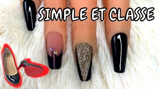 Tuto ONGLE EN GEL 👠 SIMPLE et ÉLÉGANT 👠 nail art facile et rapide sur capsule 2021 [upl. by Ytinirt]