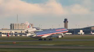 Mcdonnell Douglas MD11 American ILS 18R KDFW RUNWAYDFW MSFS [upl. by Teagan499]