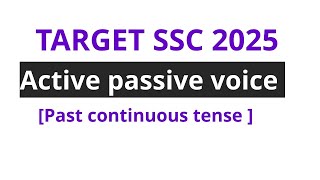 Active passive voice ssccgl sscchsl ssccpo sscsteno sscmtssscgd [upl. by Haveman674]