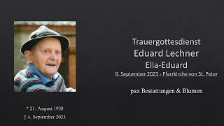 Trauergottesdienst Eduard Lechner [upl. by Haleeuqa]