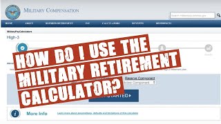 How to Use The Military Retirement Calculator  E7 Retirement Pay [upl. by Kitchen]