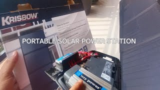 Krisbow Portable Solar Panel 60 Watt U Charge Power Station 500 Watt DIY [upl. by Ardnekal195]