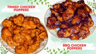 Chicken Poppers 2 ways BBQ amp Tangy Chicken poppers  Quick Snack [upl. by Naerb86]