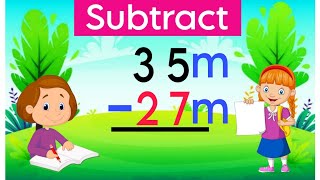 Subtraction  Metre and Centimetres  Subtraction m and cm  Class 2nd [upl. by Amada]