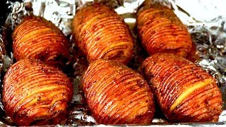 How to make HASSELBACK POTATOES recipe Baked Potato [upl. by Cyndie51]