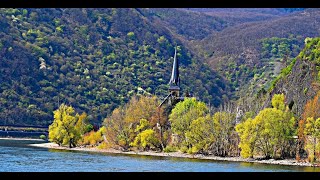 Germany  Road Trip  View from the Coach  River Rhine [upl. by Eilahs]