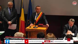 Transmisie LIVE  Ceremonia de învestire a noului primar și a consiliului local Lugoj [upl. by Lyrem]