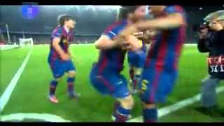 All goals FC Barcelona vs Arsenal  Messi 4 goals  14 [upl. by Lydell]