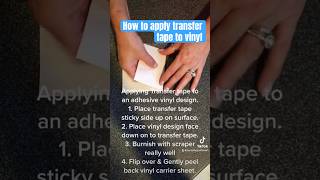 How to apply transfer tape to vinyl decals in 4 easy steps shorts cricut silhouette diy vinyl [upl. by Ellenrahs]