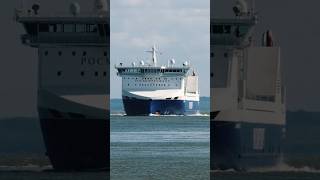 Rail Vehicles Carrier GENERAL CHERNYAKHOVSK leaves the port shorts storm ships sea [upl. by Stig]