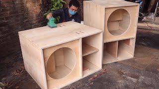 DIY handmade super subwoofer 18  Super nice speaker cabinet design [upl. by Adiol]