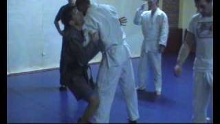 COMBAT SAMBO  CLINCH  UNDER KNEE PICK  SEMI SUPPLEX  OVER CHEST TWIST DROP [upl. by Karlis]