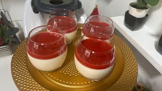 panna cotta aux fraise au thermomix [upl. by Rico237]