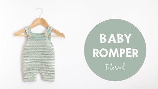 Easy Crochet Baby Romper Step By Step Tutorial Croby Patterns [upl. by Tuddor]