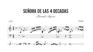 Partitura Ricardo Arjona  Señora de las 4 Decadas  Clases de Produccion de Partituras [upl. by Torray]