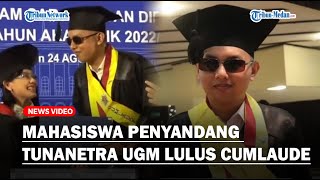 VIRAL Momen Haru Wisuda Farrel Mahasiswa Penyandang Tunanetra UGM Lulus Cumlaude Raih IPK 374 [upl. by Anuaf570]