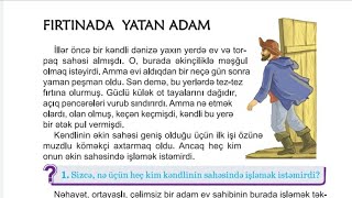 Azərbaycan dili 5 sinif Fırtınada yatan adam 8789 [upl. by Austina]