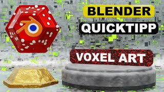 Blender Quicktipp Tutorial VOXEL ART [upl. by Xuaeb]