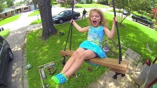 HUGE TREE SWING WITH GOPRO AND CHILDREN  Sam amp Nia [upl. by Rucker]