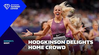 Keely Hodgkinson breaks BRITISH RECORD in London 800m  Wanda Diamond League 2024 [upl. by Haroppizt166]