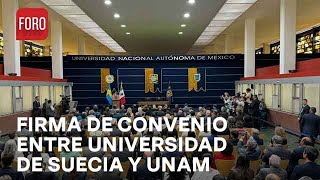 UNAM y Universidad de Gotemburgo de Suecia firman convenio  Paralelo 23 [upl. by Darreg239]