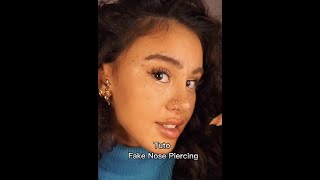 Fake Nose piercing tutorial  faux piercing nez [upl. by Don]