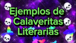 Ejemplos de CALAVERITAS Literarias para Día de Muertos [upl. by Amye]