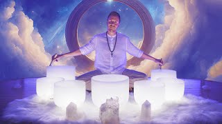 Divine Frequencies Sound Bath  Divine Connection  Crystal Singing Bowls  Spiritual Transcendence [upl. by Olaznog]