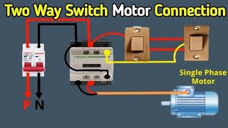 How to Wiring 2 way switch on off motor [upl. by Otrebliw188]