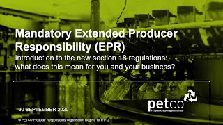 WEBINAR  Mandatory Extended Producer Responsibility Session 1 recording [upl. by Nylecyoj]