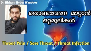 Throat Pain Home Remedies Malayalam  തൊണ്ടവേദന എളുപ്പത്തിൽ മാറ്റാൻ  Sore Throat Malayalam [upl. by Mcgregor83]