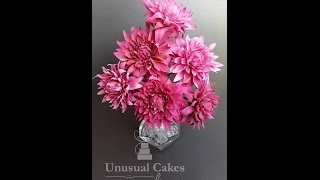 Dahlia Sugar Flower Gumpaste Tutorial [upl. by Rollo]