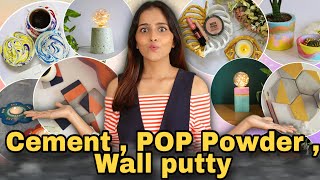 Amazing Cement Craft Ideas  Home Decor  DIY I Dhara Patel [upl. by Kciwdahc245]