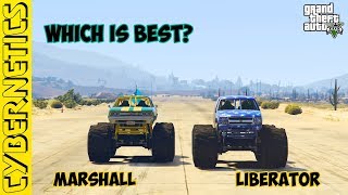 GTA 5  LIBERATOR VS MARSHALL  MONSTER TRUCK EDITION [upl. by Aiset]