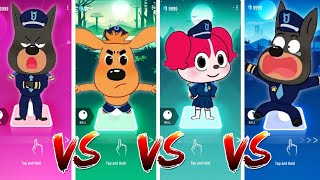 Sheriff Labrador 🆚 Sheriff Labrador TeamWho is best  Tiles Hop EDM Rush [upl. by Rramal550]