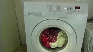 Rinse and spin wash program AEG Lavamat Protex L72475FL washing machine test example lavadora 215 [upl. by Cristian209]