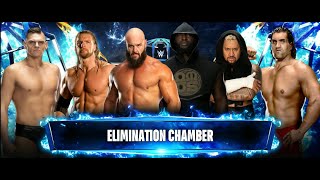 WWE2K24  Elimination Chamber Match  Triple H v Gunther v Khali v Omos v Brawn v Sikoa [upl. by Nolahp590]