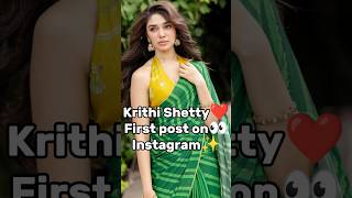 Krithi Shetty First post on Instagram✨ shorts krithishetty [upl. by Eltsirk]