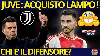 ⚪⚫😱JUVENTUS CLAMOROSA NOTIZIA ACQUISTO LAMPO DEL DIFENSORE DALL’ AJAX I DETTAGLI  CALCIO NEWS [upl. by Ailb]