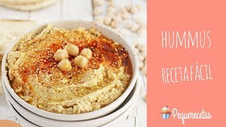 HUMMUS CASERO  RECETA FÁCIL  PEQUERECETAS [upl. by Kcinnay]