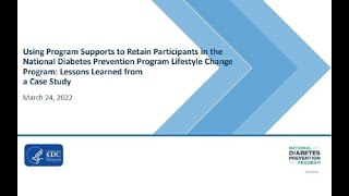 Using Program Supports to Enhance the National DPP Lifestyle Change Program [upl. by Themis]