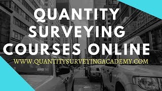 Qs  Quantity Surveying Training Courses In Online [upl. by Yacov]