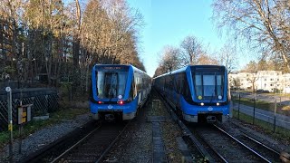 Tunnelbanetåg vid Stora mossen [upl. by Adirem]